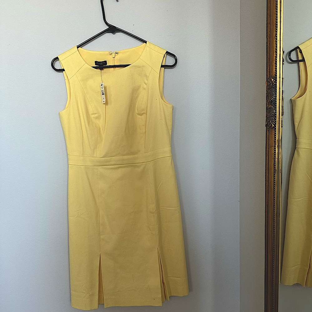 NWT YELLOW TALBOTS DRESS